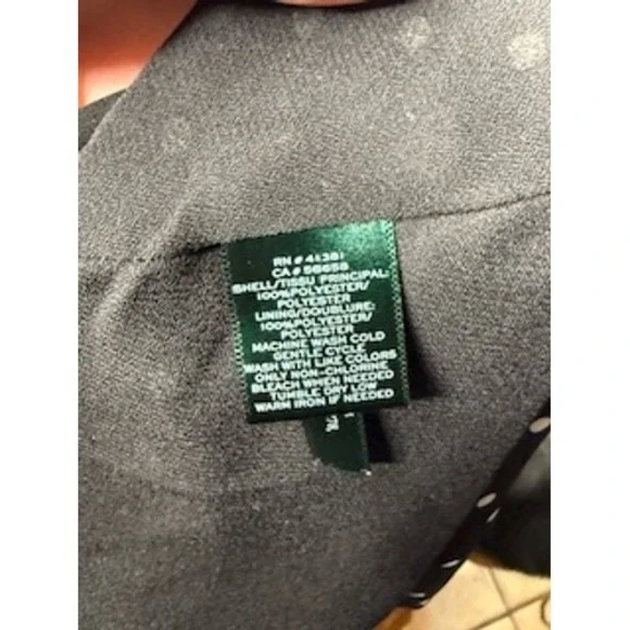 Lauren Ralph Lauren Black White Polka Dot Ruffle Skirt Size 8 - Picture 5 of 5